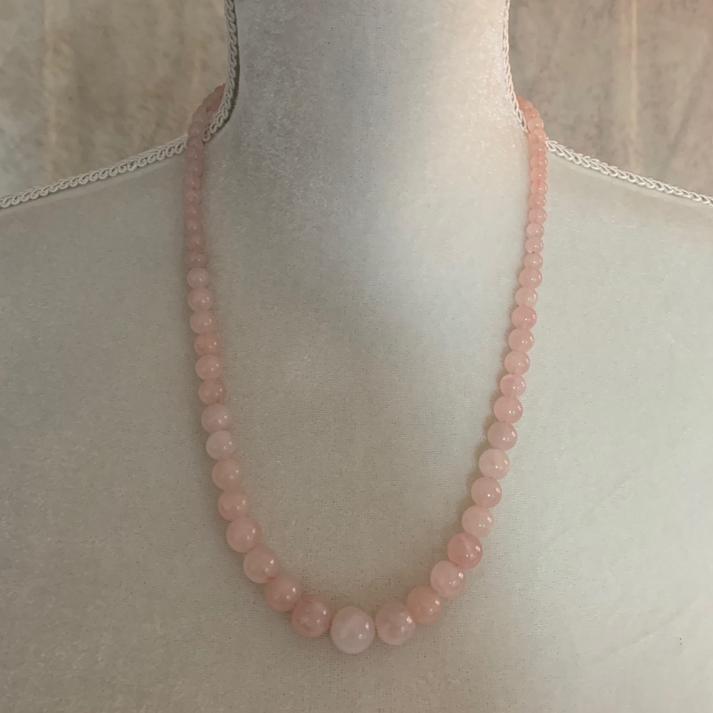 SOLD 100% Rose Quartz beaded Necklace